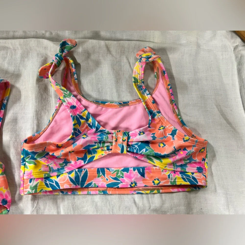 Floral Kids Swim Set - Pink and Yellow